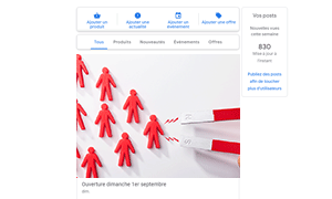 Screenshot fonctionnalité Google My Business