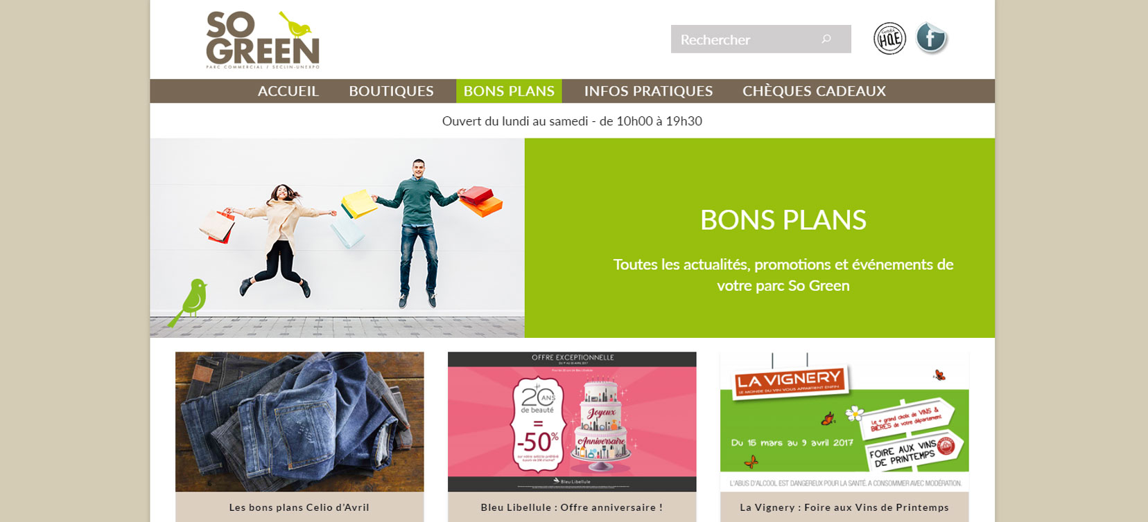 Refonte de site web – Parc So Green